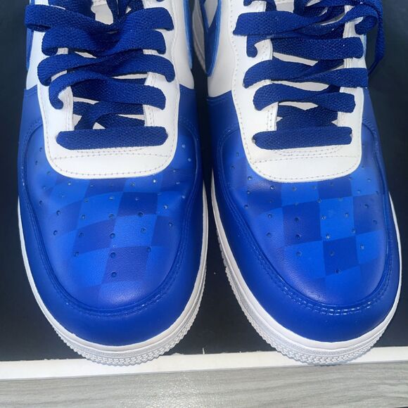 Size 14 - Nike Air Force 1 \'07 Low Triple White Customer Blue Kentucky Wildcats main image 10